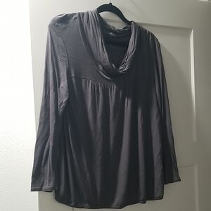 New York & Company Charcoal Long Sleeve Top